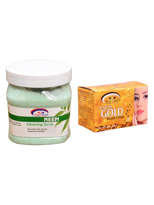 pink root gold bleach 250gm and pink root neem scrub 500ml - 15059754 - Very Small Image - 1