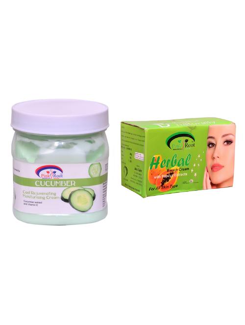 pink root herbal bleach 250gm and pink root cucumber cream 500ml - 15059780 - Very Small Image - 1