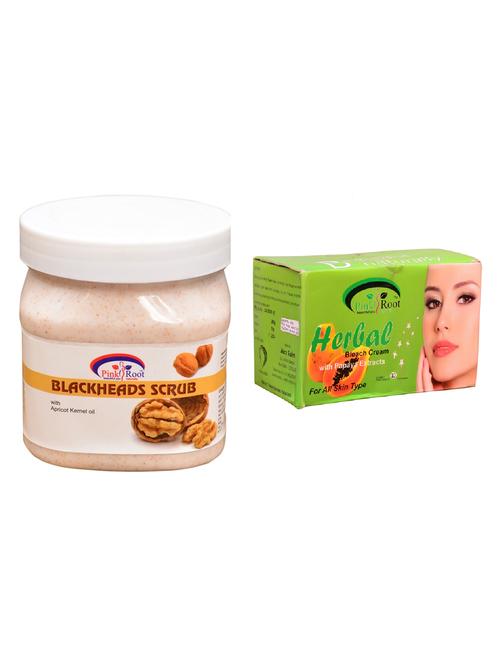 pink root herbal bleach 250gm and pink root bleackheads scrub 500ml - 15059805 - Very Small Image - 1