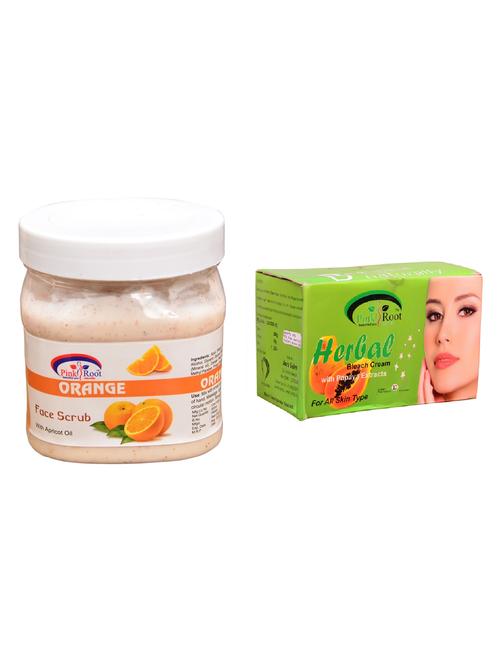 pink root herbal bleach 250gm and pink root orange scrub 500ml - 15059815 - Very Small Image - 1