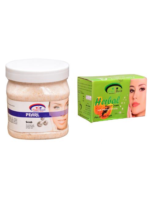 pink root herbal bleach 250gm and pink root pearl scrub 500ml - 15059817 - Very Small Image - 1
