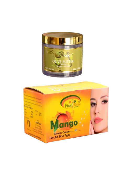 pink root mango bleach 250gm and pink root olive butter cream 100gm - 15059827 - Very Small Image - 1