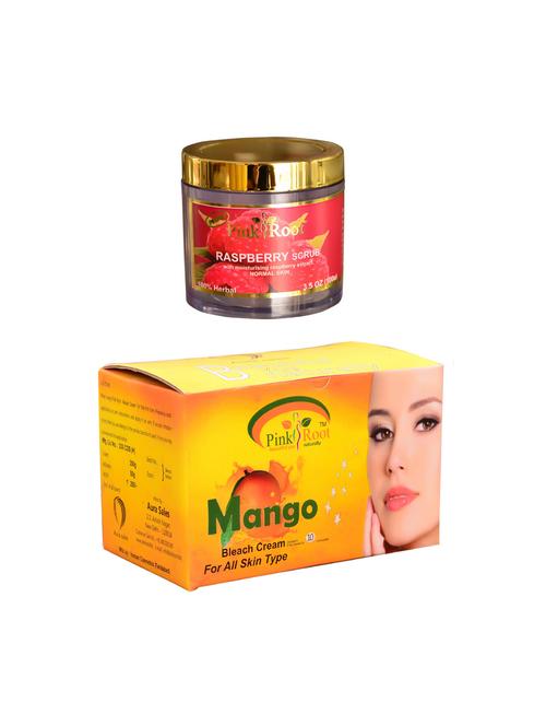 pink root mango bleach 250gm and pink root raspberry scrub 100gm - 15059835 - Very Small Image - 1