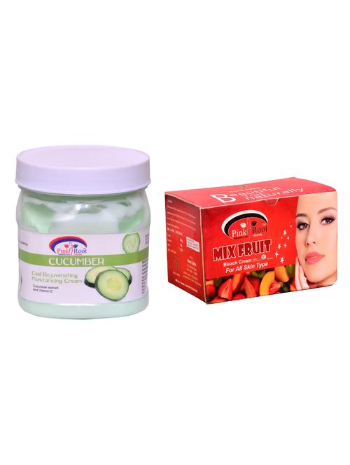 pink root mix fruit bleach 250gm and pink root cucumber cream 500ml - 15059900 - Very Small Image - 1