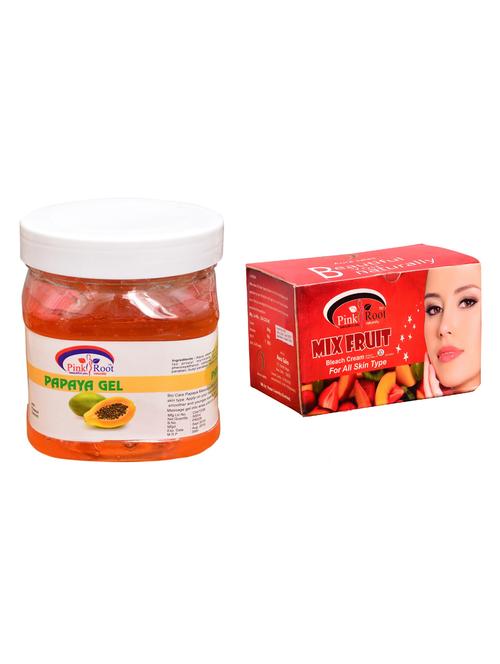 pink root mix fruit bleach 250gm and pink root papaya gel 500ml - 15059915 - Very Small Image - 1