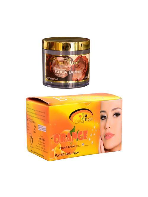 pink root orange bleach 250gm and pink root shea butter skin cream 100gm - 15059949 - Very Small Image - 1