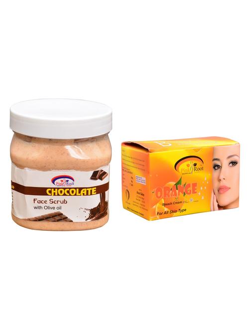pink root orange bleach 250gm and pink root chocolate scrub 500ml - 15059986 - Very Small Image - 1