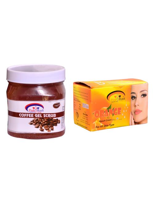 pink root orange bleach 250gm and pink root coffee gel scrub 500ml - 15059987 - Very Small Image - 1