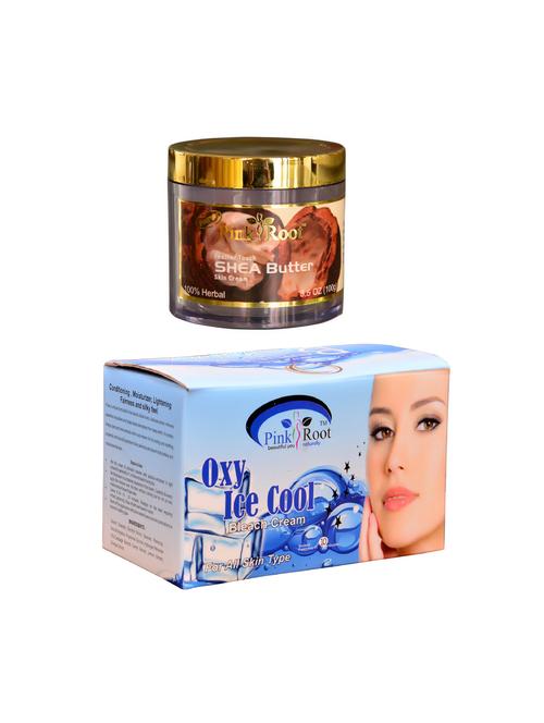pink root oxy ice cool bleach 250gm and pink root shea butter skin cream 100gm - 15060009 - Very Small Image - 1
