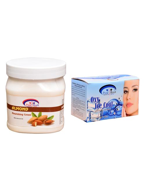 pink root oxy ice cool bleach 250gm and pink root almond nourishing cream 500ml - 15060018 - Very Small Image - 1