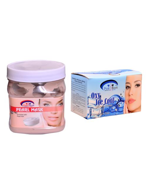 pink root oxy ice cool bleach 250gm and pink root pearl mask 500ml - 15060039 - Very Small Image - 1