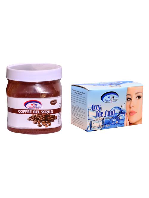 pink root oxy ice cool bleach 250gm and pink root coffee gel scrub 500ml - 15060047 - Very Small Image - 1