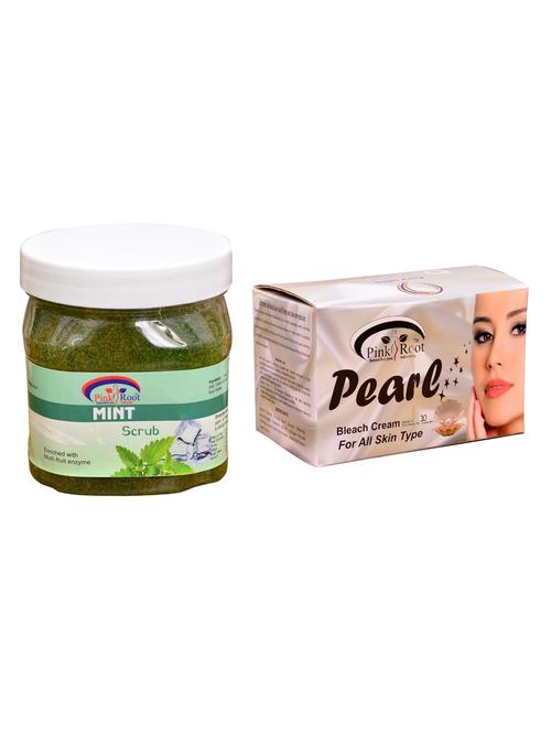 pink root pearl bleach 250gm and pink root mint scrub 500ml - 15060113 - Very Small Image - 1