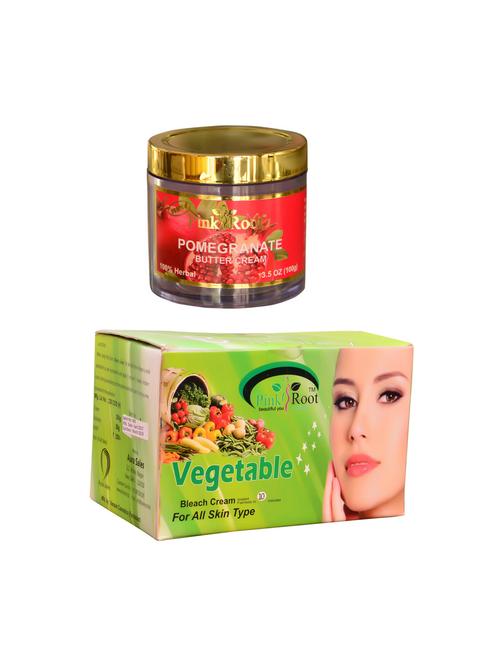 pink root vegetable bleach 250gm and pink root mix fruit facial kit 83gm - 15060124 - Very Small Image - 1