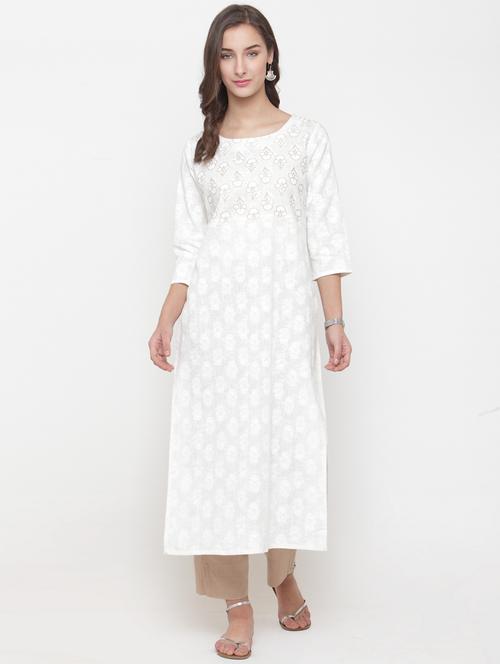 khadi print kurta pant set - 15060242 - Very Small Image - 1