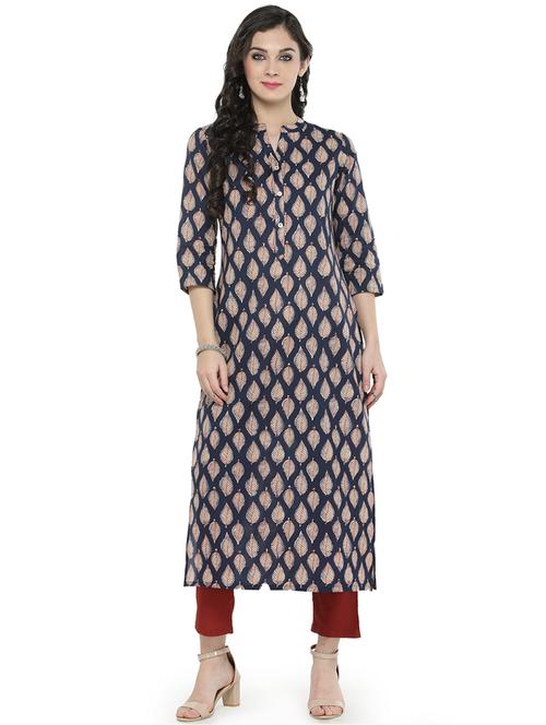 printed kurta with pant set - 15060262 - Very Small Image - 1