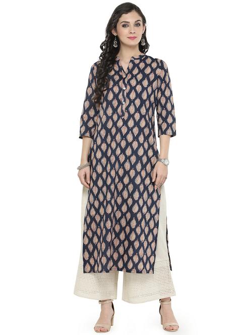 printed kurta with palazzo set - 15060263 - Very Small Image - 1