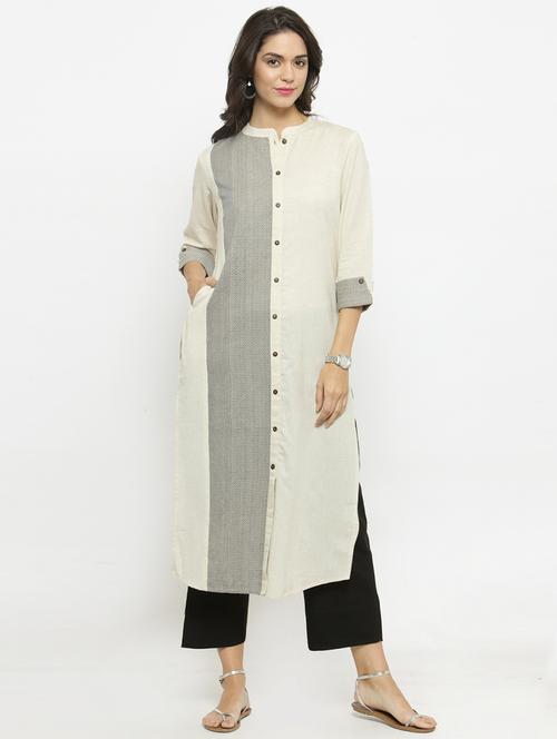 color block pocket kurta - 15060405 - Very Small Image - 1
