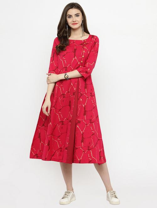 marble print fusion kurta - 15061199 - Very Small Image - 1