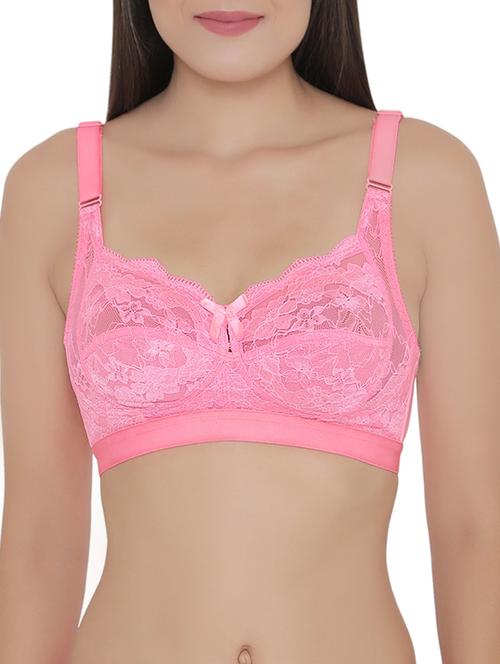 solid pink lace bra - 15061295 - Very Small Image - 1