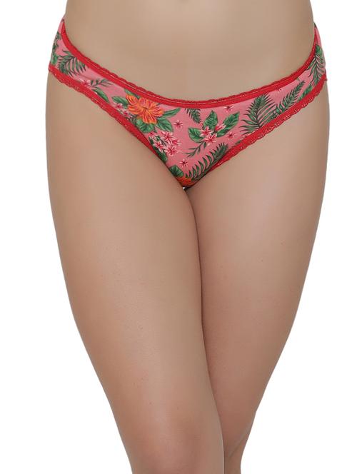 pink printed bikini panty - 15061548 - Very Small Image - 1
