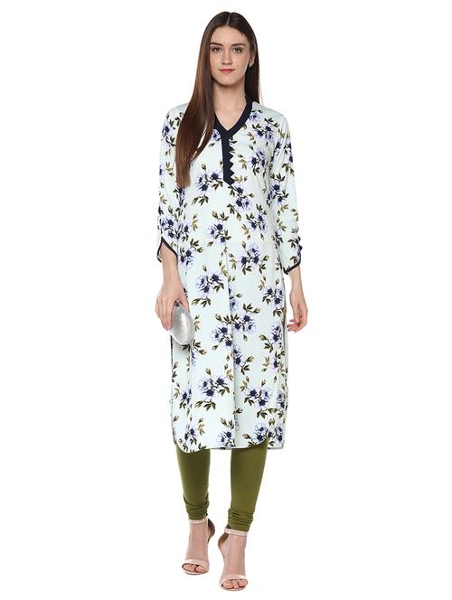 printed straight kurta - 15061740 - Very Small Image - 1