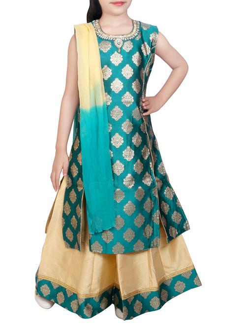 green silk lehenga choli - 15064545 - Very Small Image - 1