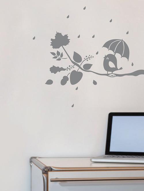 angry bird on branch wall sticker - 15065635 - Very Small Image - 1
