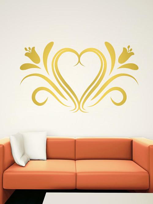 heart floral wall sticker large - 15065713 - Very Small Image - 1