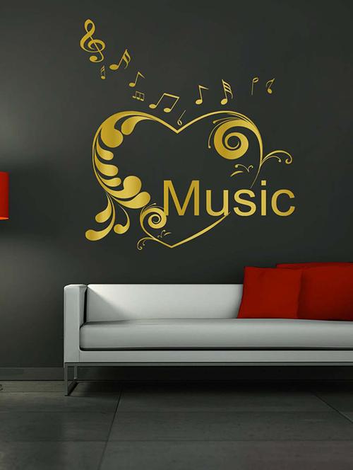 floral heart music wall sticker large - 15065731 - Very Small Image - 1