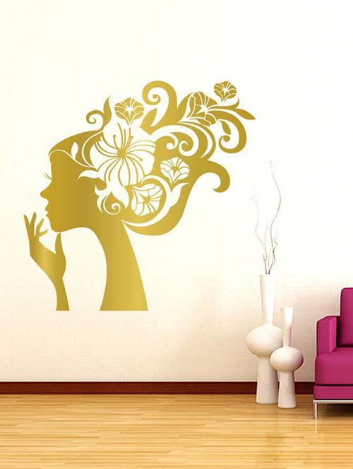swirl lady wall sticker large - 15065738 - Very Small Image - 1