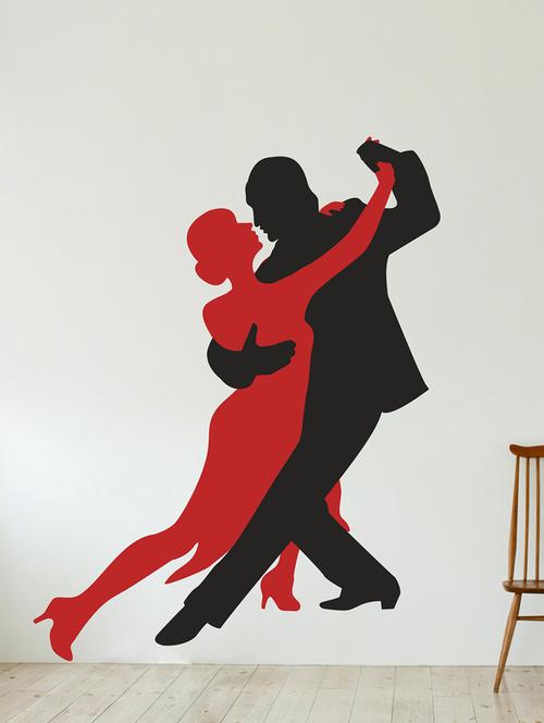 dancing couple wall sticker - 15065824 - Very Small Image - 1