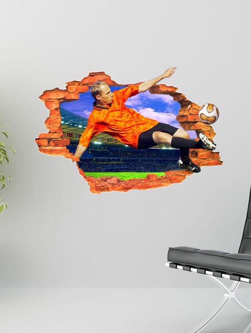 football player 3d wall sticker - 15065885 - Very Small Image - 1