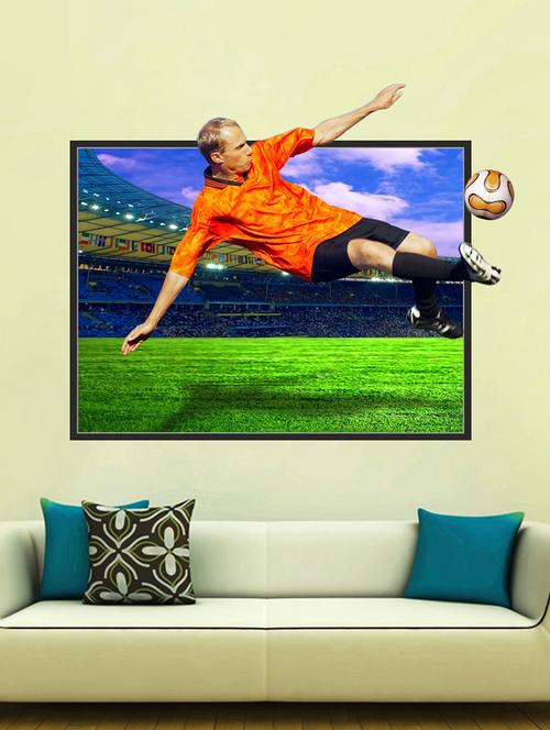 football player 3d wall sticker - 15065898 - Very Small Image - 1