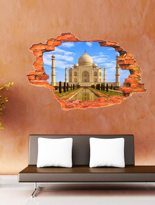 taj mahal 3d wall sticker - 15065910 - Very Small Image - 1