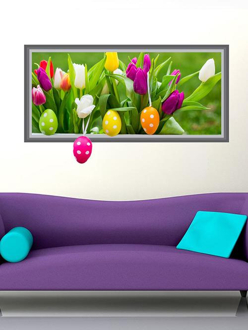 colourful flowers wall sticker - 15065951 - Very Small Image - 1
