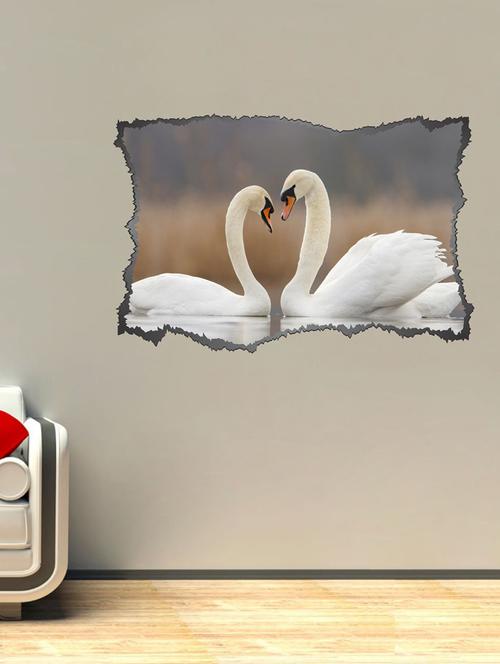 two ducks wall sticker - 15065962 - Very Small Image - 1