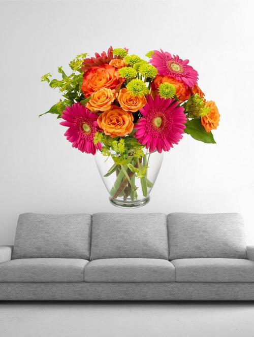 flowers pot wall sticker - 15066001 - Very Small Image - 1