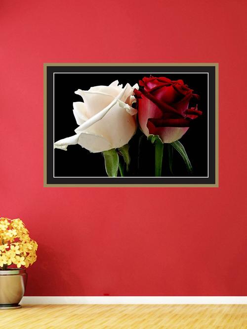 red and white rose wall sticker - 15066009 - Very Small Image - 1
