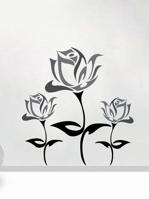 black roses wall sticker - 15066033 - Very Small Image - 1
