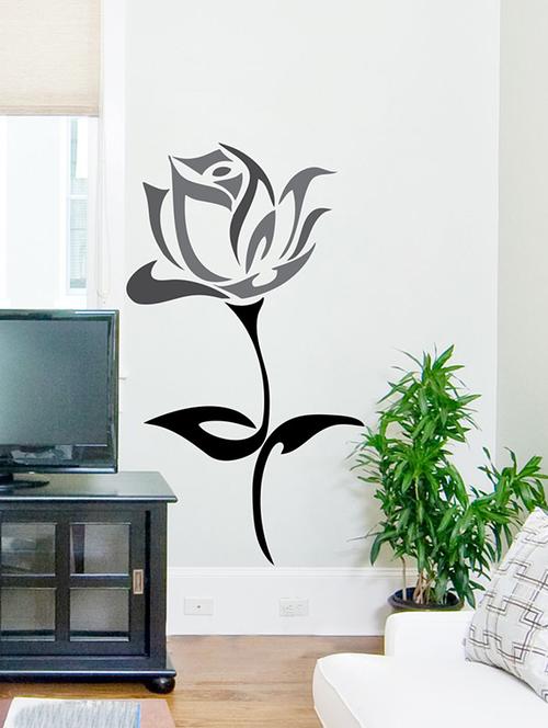 black rose wall sticker - 15066034 - Very Small Image - 1