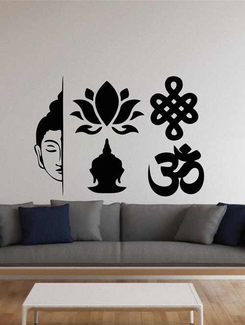 buddha om wall sticker (68x98cm) - 15066091 - Very Small Image - 1