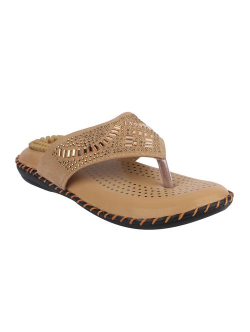 beige faux leather slippers - 15066682 - Very Small Image - 1