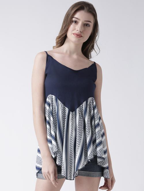 asymmetric cami rayon top - 15067003 - Very Small Image - 1