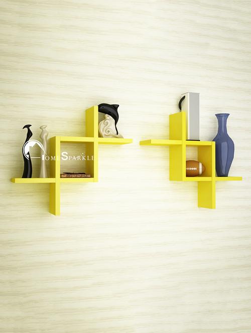 set of 2 zig zag wall shelf - 15067195 - Very Small Image - 1