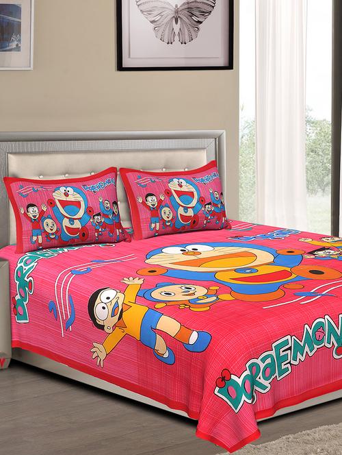 cotton jaipuri traditional double bedsheet with 2 pillow covers - 15067365 - Very Small Image - 1