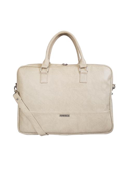 white leatherette laptop bag - 15067497 - Very Small Image - 1