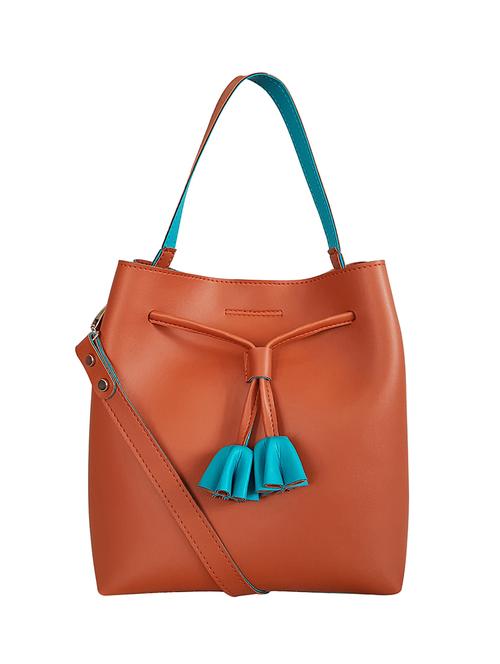 tan leatherette regular sling bag - 15067501 - Very Small Image - 1