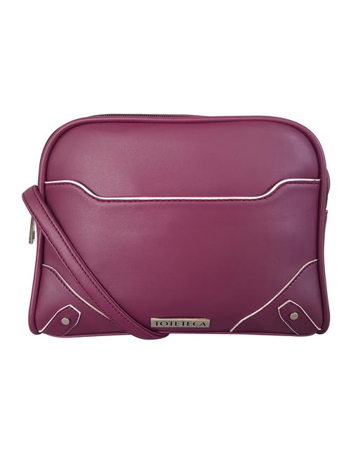 purple leatherette regular sling bag - 15067509 - Very Small Image - 1