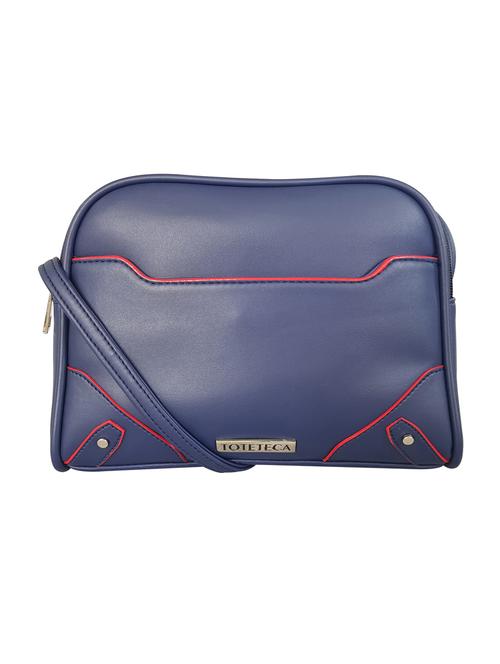 blue leatherette regular sling bag - 15067510 - Very Small Image - 1